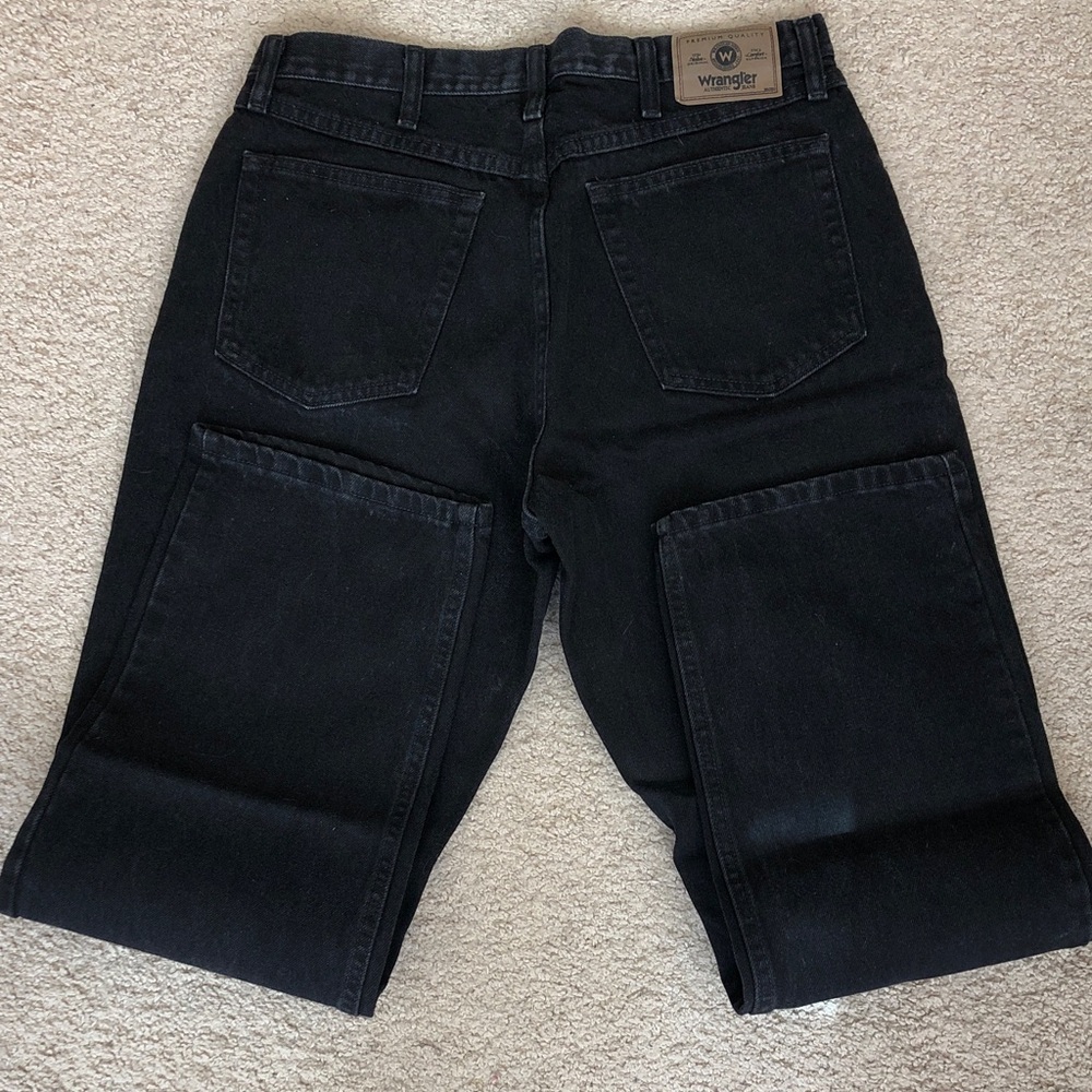 Wrangler Men’s Black Straight Jeans - Picture 7 of 7